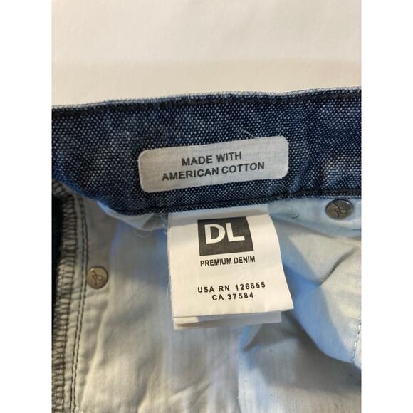 DL1961 Russell Slim Straight Jeans - Size 34 - SKU 5427 - Distressed Blue Wash - Picture 6 of 12